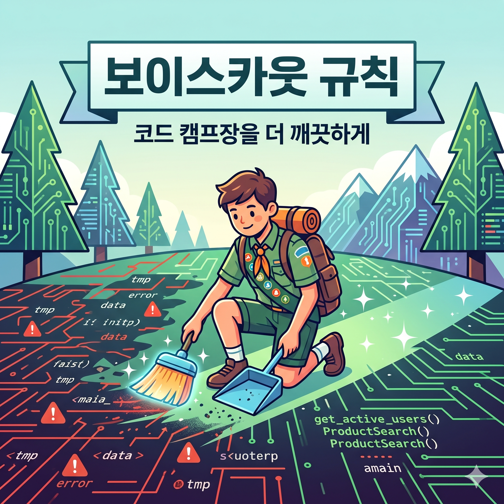 보이스카웃 해본 적은 없는데..(?) 뭐 하튼 그런 규칙이 있다고 합니다~ 👮‍♂️🏕️